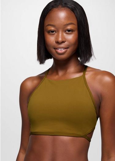 Luxara High Neck Bra, Color: Retro Olive, image 16
