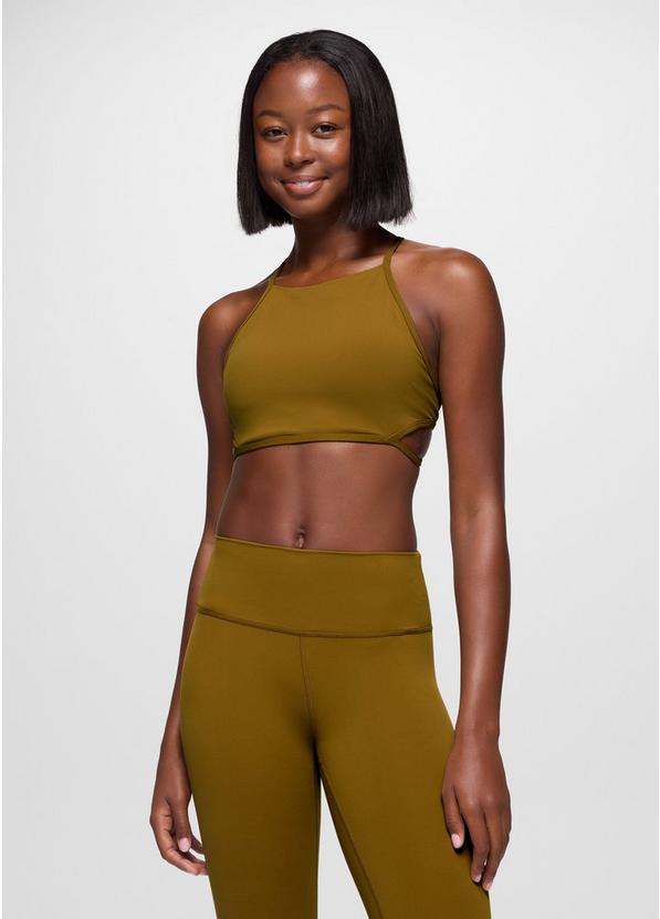 Luxara High Neck Bra, Color: Retro Olive, image 1