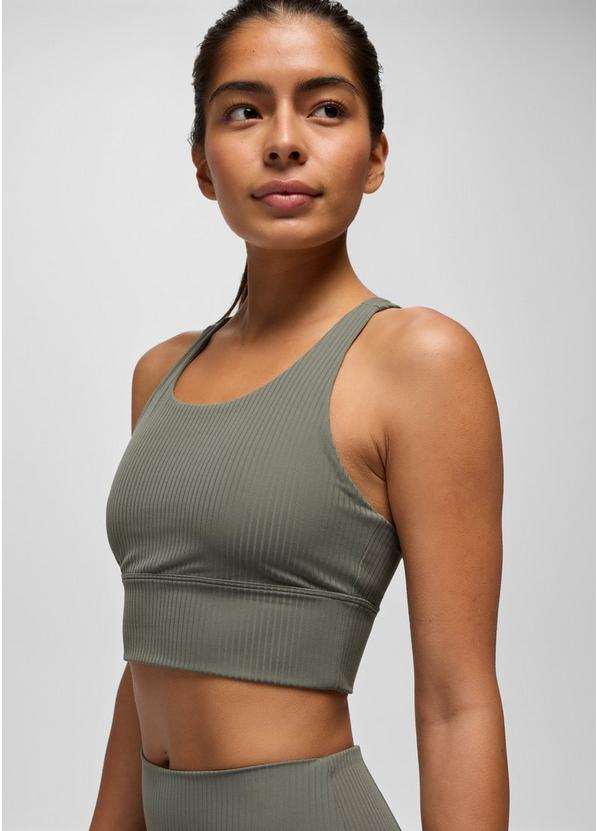 Luxara Rib Racerback Bralette, Color: Thyme, image 4