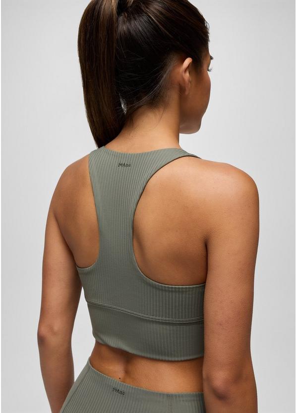Luxara Rib Racerback Bralette, Color: Thyme, image 3