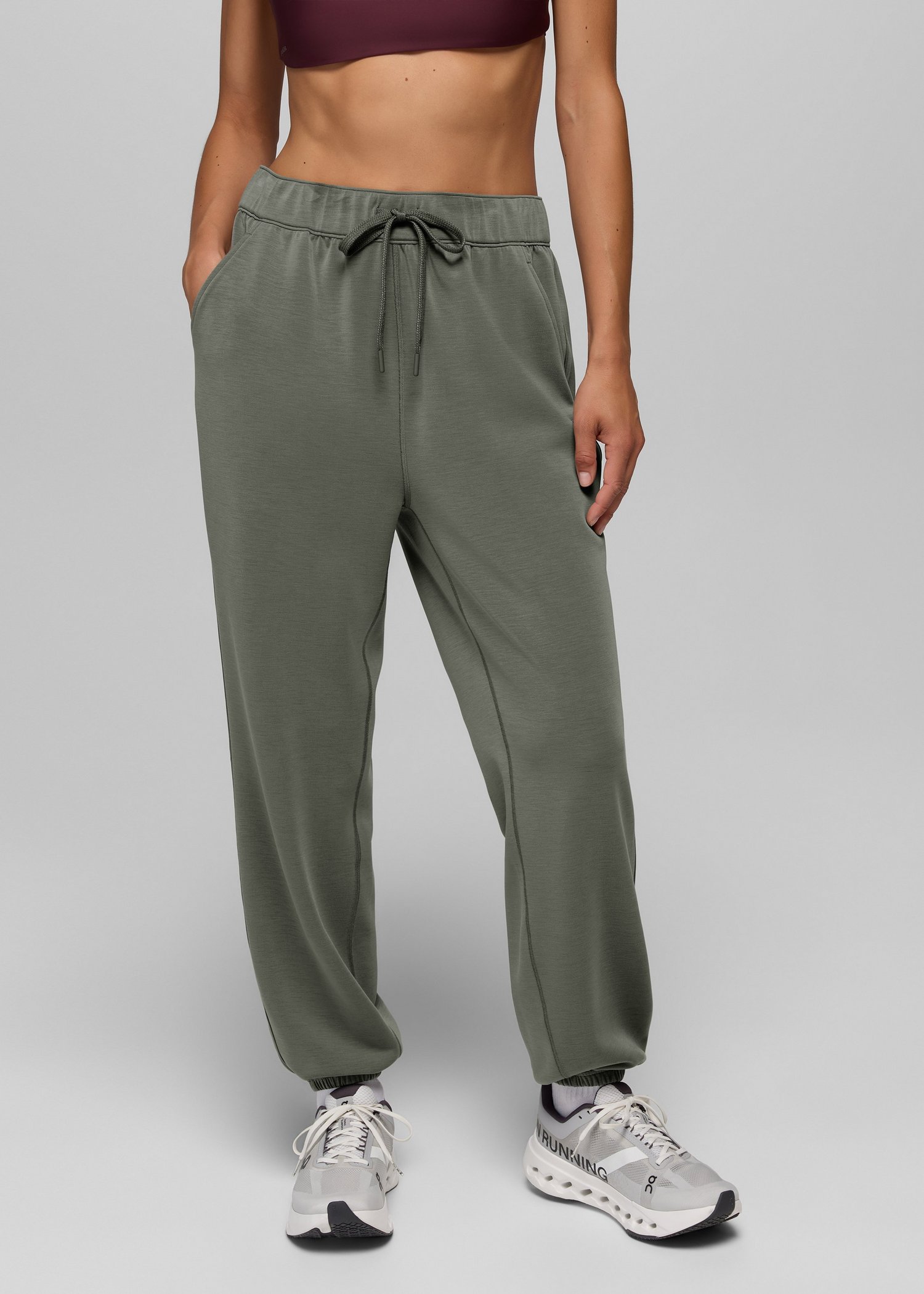 Womens prAna Shea Soft High Rise Jogger - Thyme