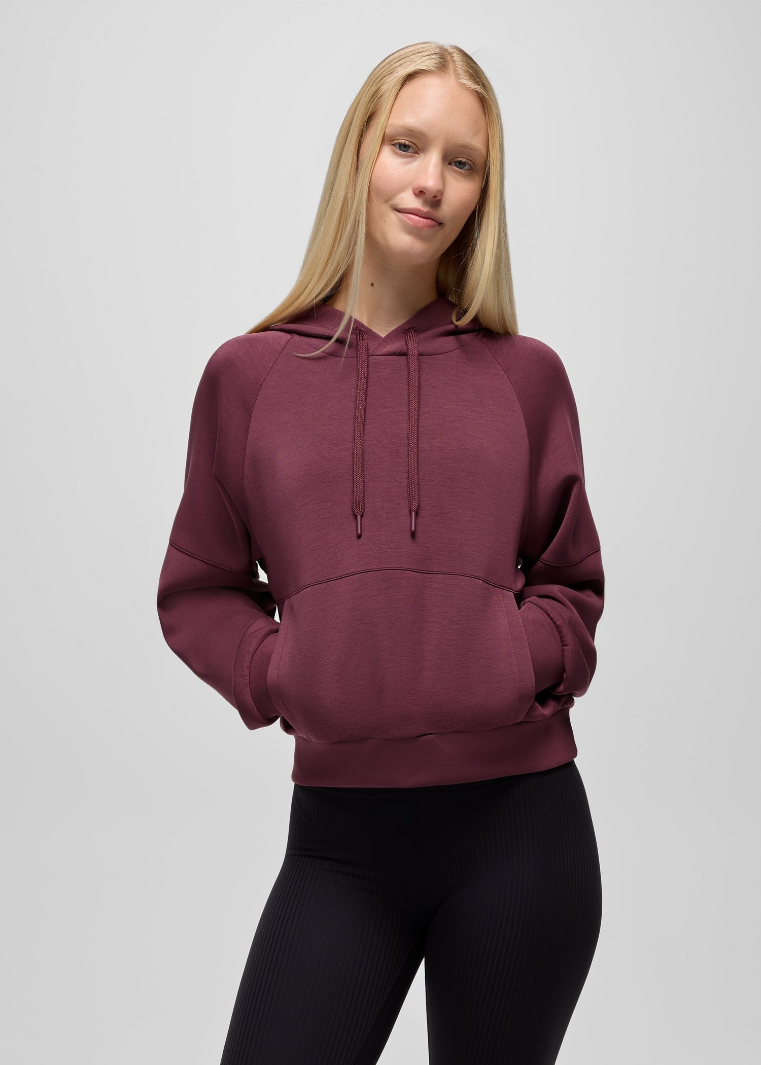 Womens prAna Shea Soft Hoodie - Deep Vino