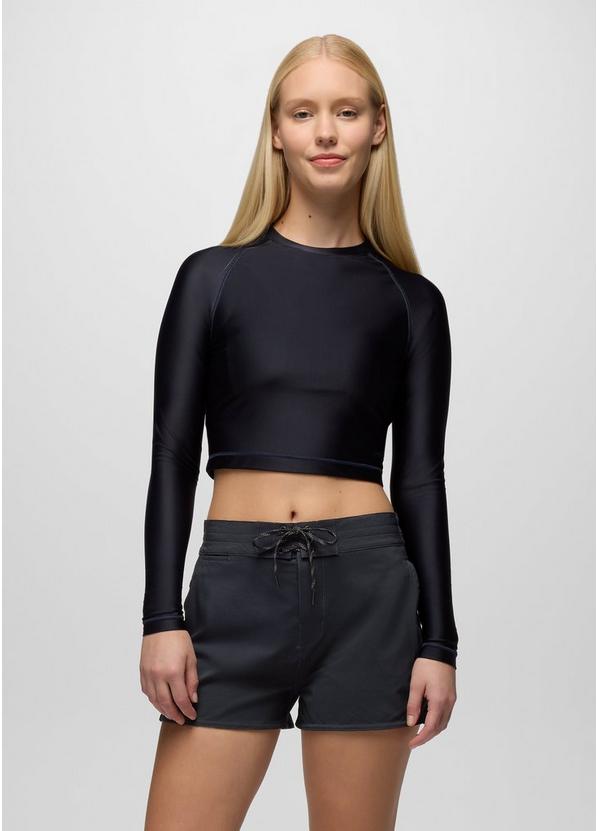 Baja Bound Rashguard Swim Top, Color: Black, image 2