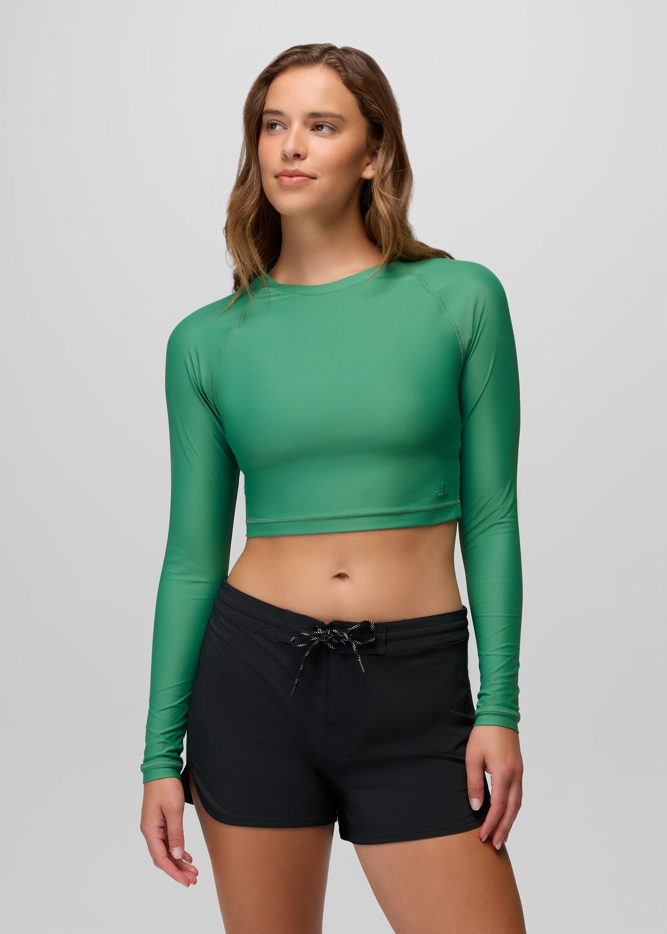 prAna Women's Baja Bound Rashguard in Jade - Size: Small
