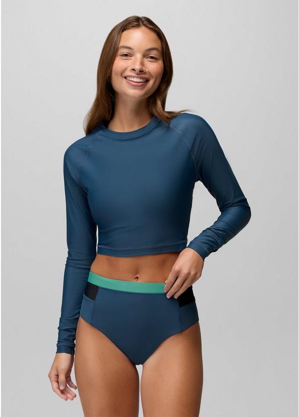 Baja Bound Rashguard Swim Top, Color: Bluff Blue, image 5