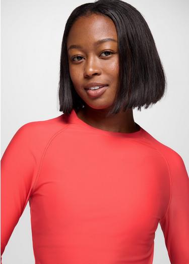 Baja Bound Rashguard Swim Top, Color: Rose Fire, image 3