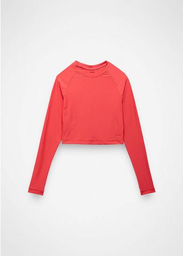 Baja Bound Rashguard Swim Top, Color: Rose Fire, image 9