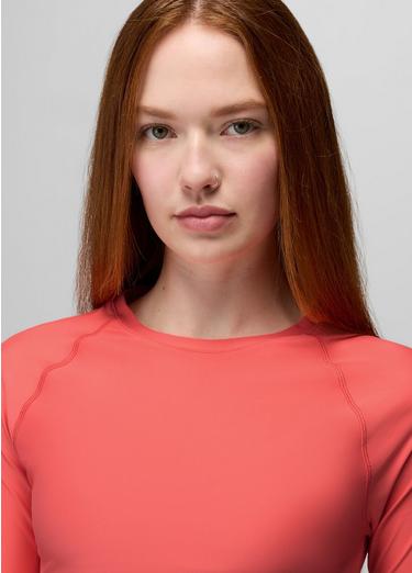 Baja Bound Rashguard Swim Top, Color: Guava Pop, image 6