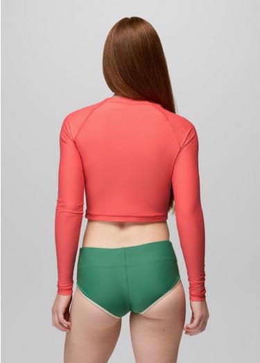Baja Bound Rashguard Swim Top, Color: Guava Pop, image 7