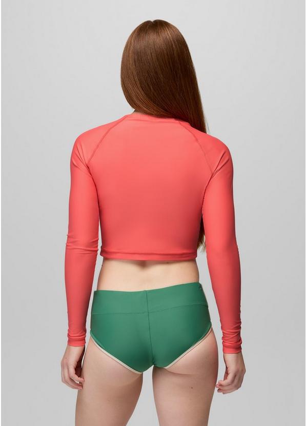 Baja Bound Rashguard Swim Top, Color: Guava Pop, image 3