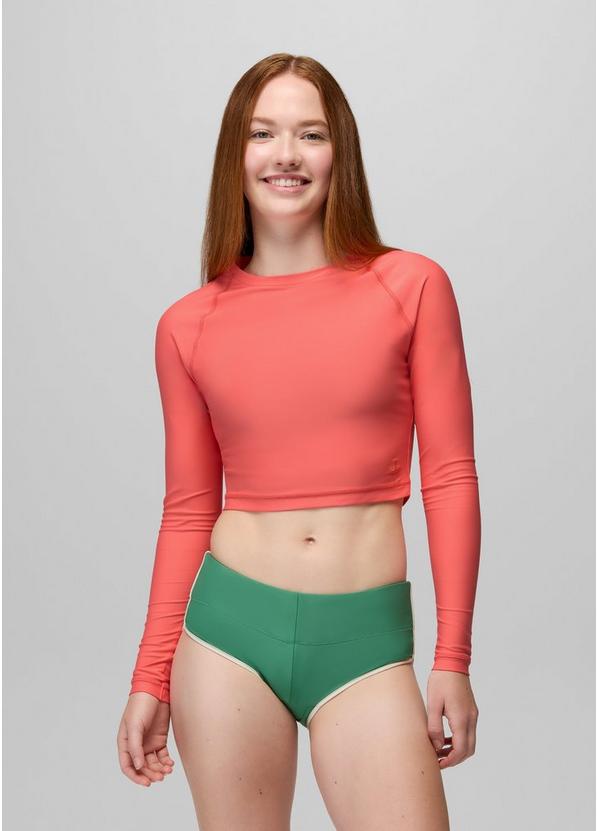 Baja Bound Rashguard Swim Top, Color: Guava Pop, image 4