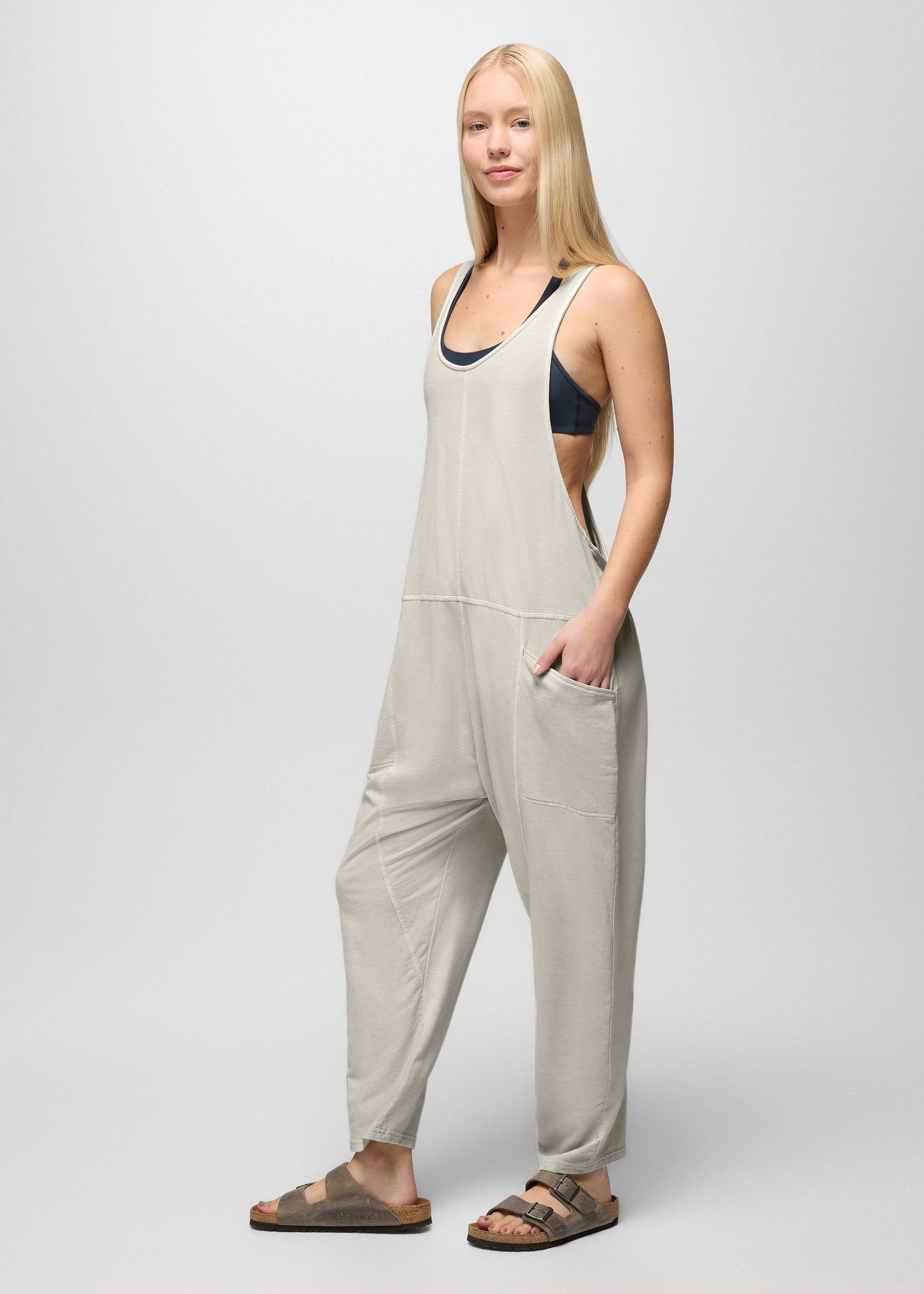 Womens prAna Mindful Movement Jumpsuit - Almond