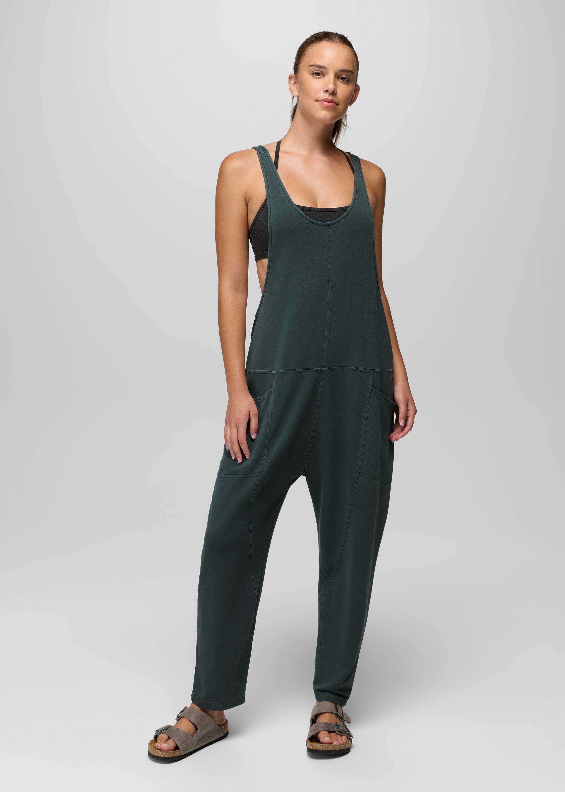 Womens prAna Mindful Movement Jumpsuit - Grey Blue