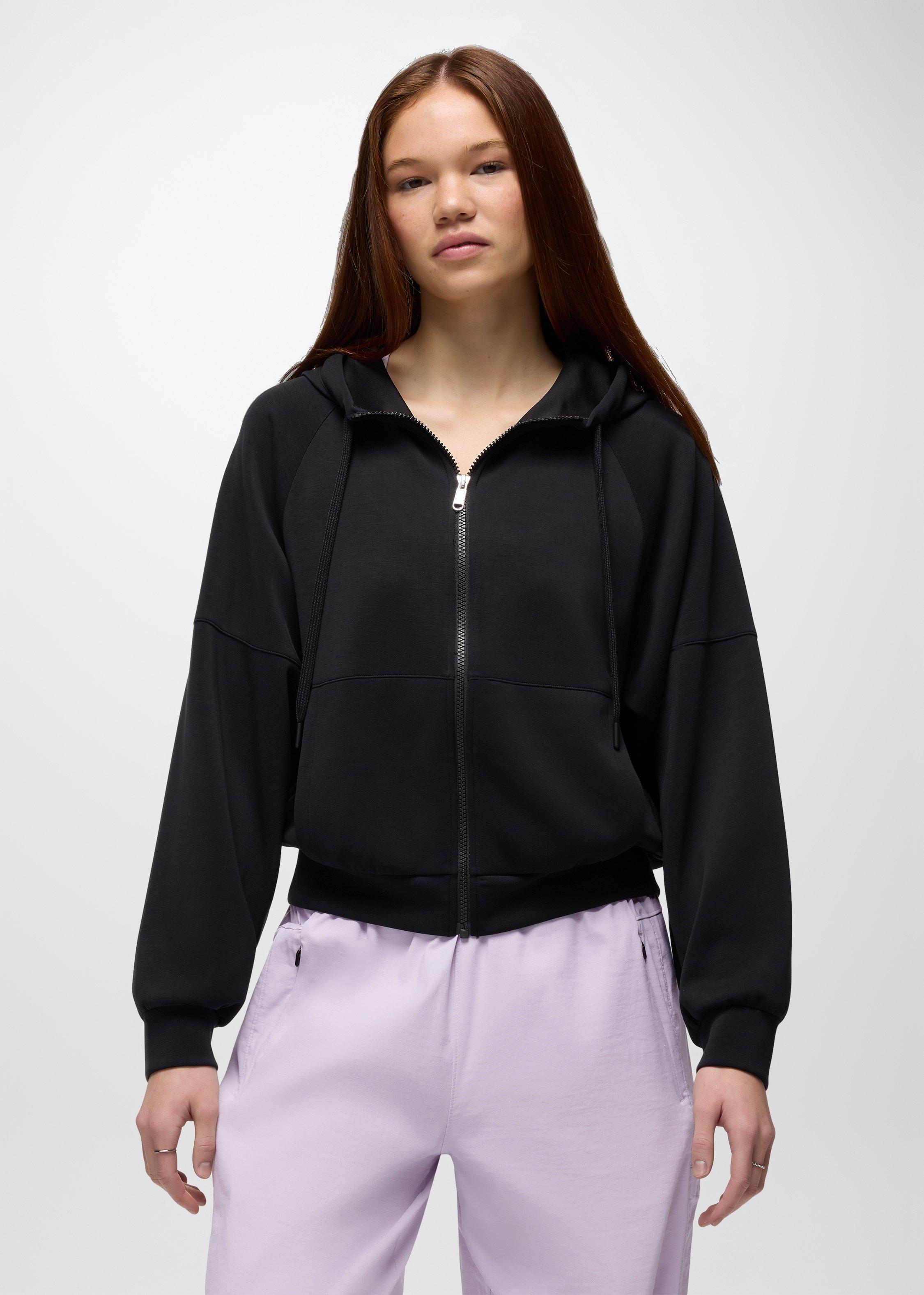 Womens prAna Shea Soft Full Zip - Black