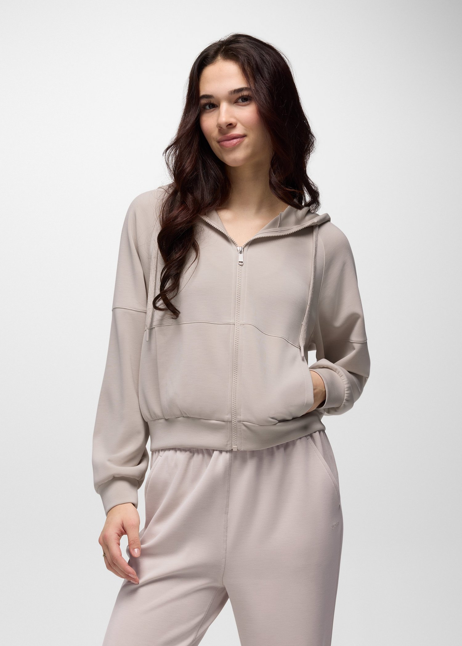 Womens prAna Shea Soft Full Zip - Almond