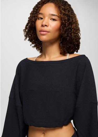 Sacred Space Cinched Crop, Color: Black Heather, image 7