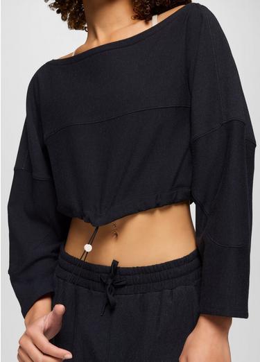 Sacred Space Cinched Crop, Color: Black Heather, image 8