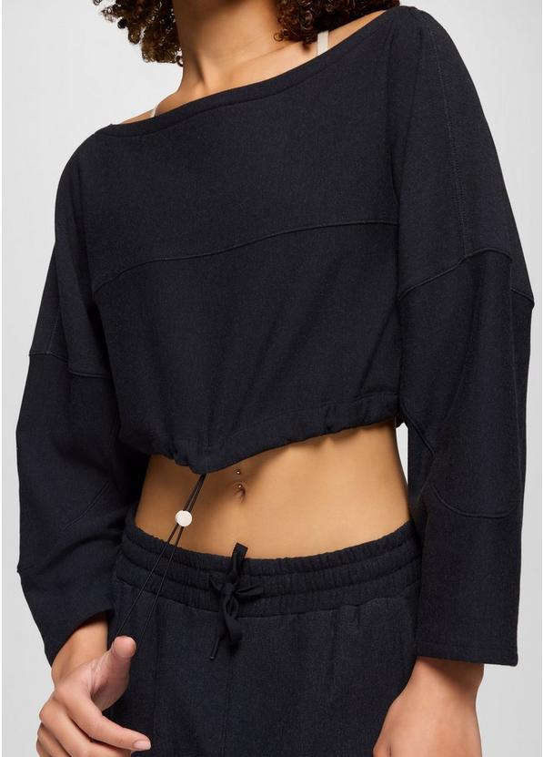 Sacred Space Cinched Crop, Color: Black Heather, image 4