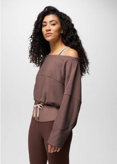 Sacred Space Cinched Crop, Color: Carob Heather, image 11