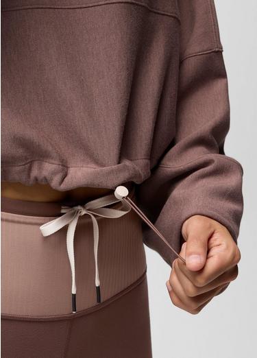 Sacred Space Cinched Crop, Color: Carob Heather, image 12