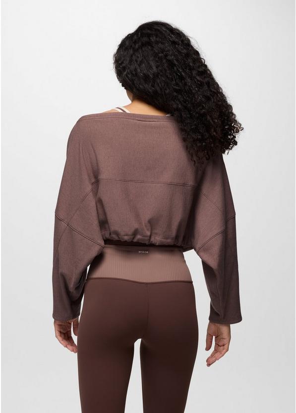 Sacred Space Cinched Crop, Color: Carob Heather, image 2