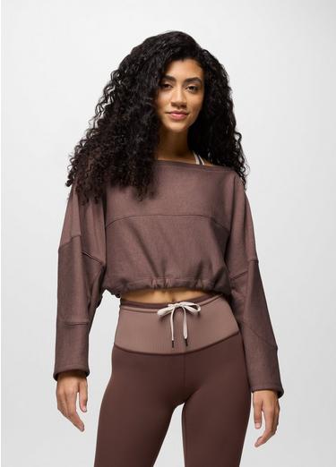 Sacred Space Cinched Crop, Color: Carob Heather, image 9