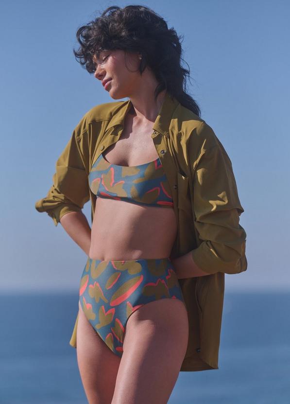 Lahari High Rise Swim Bottom, Color: Catalina Indo Disco, image 4