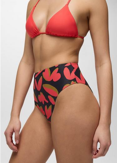 Lahari High Rise Swim Bottom, Color: Rose Fire Indo Disco, image 4