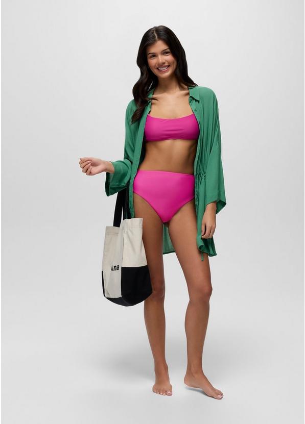 Lahari High Rise Swim Bottom, Color: Berry Beam, image 6
