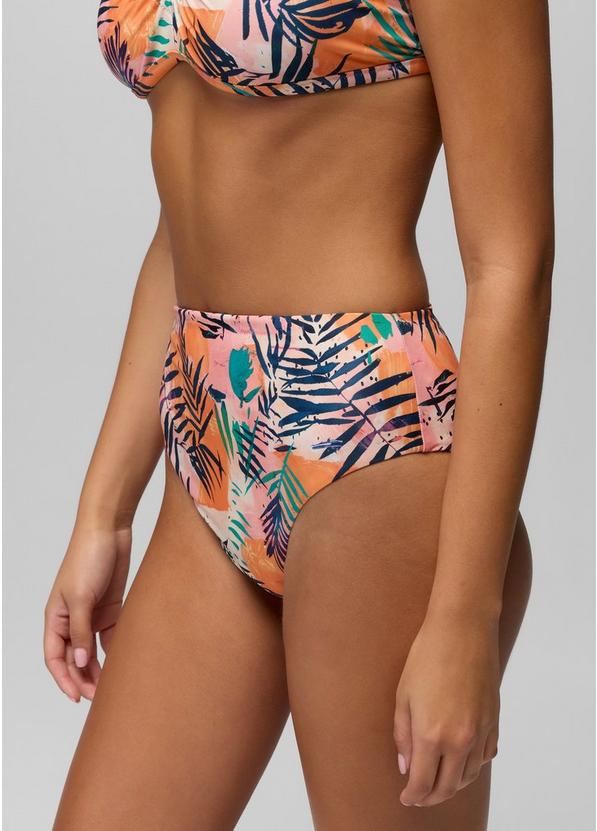Lahari High Rise Swim Bottom, Color: Papaya Island Fever, image 2