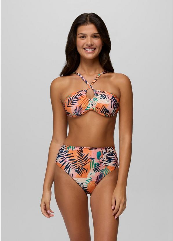 Lahari High Rise Swim Bottom, Color: Papaya Island Fever, image 5