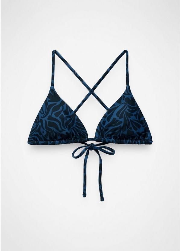 Hana Highway Triangle Swim Top, Color: Black Seaweed, image 1