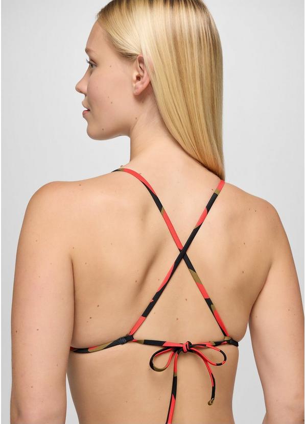 Hana Highway Triangle Swim Top, Color: Rose Fire Indo Disco, image 5
