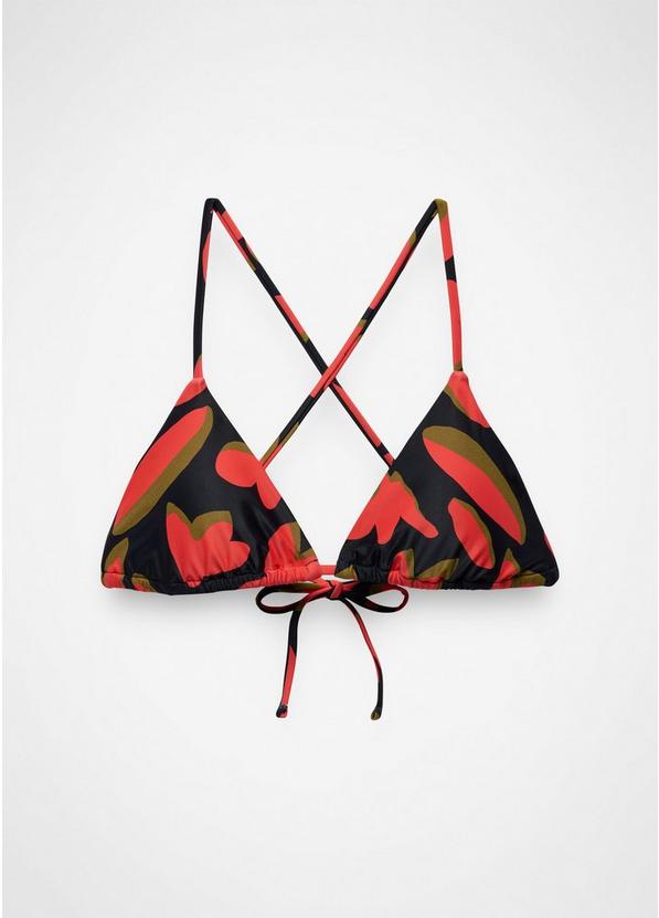 Hana Highway Triangle Swim Top, Color: Rose Fire Indo Disco, image 1