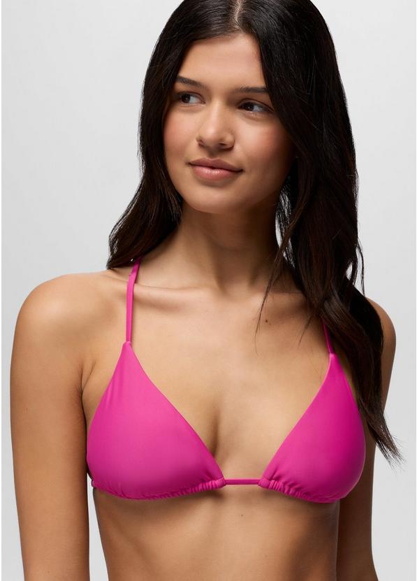 Hana Highway Triangle Swim Top, Color: Berry Beam, image 2