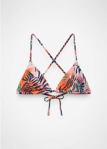 Hana Highway Triangle Swim Top, Color: Papaya Island Fever, image 13