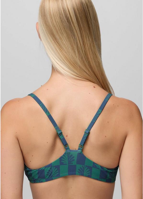 Lahari Swim Top, Color: Bluff Blue Checker, image 3