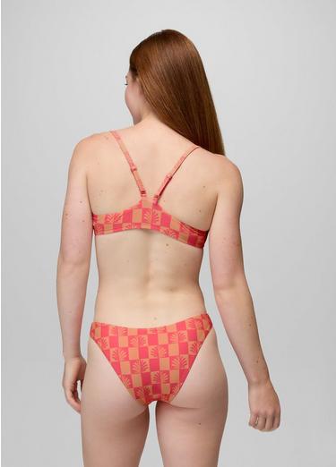 Lahari Swim Top, Color: Guava Pop Checker, image 12