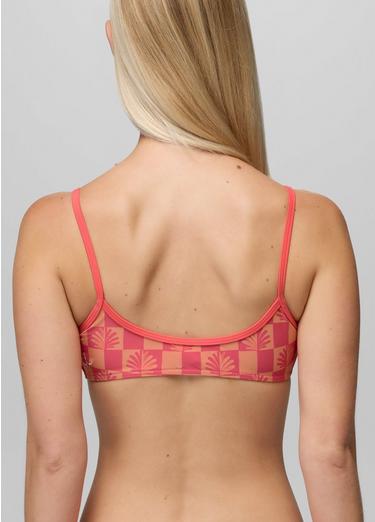 Tropic Kiss Swim Top, Color: Guava Pop Checker, image 7