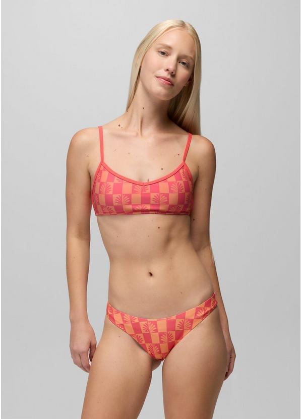 Tropic Kiss Swim Top, Color: Guava Pop Checker, image 5