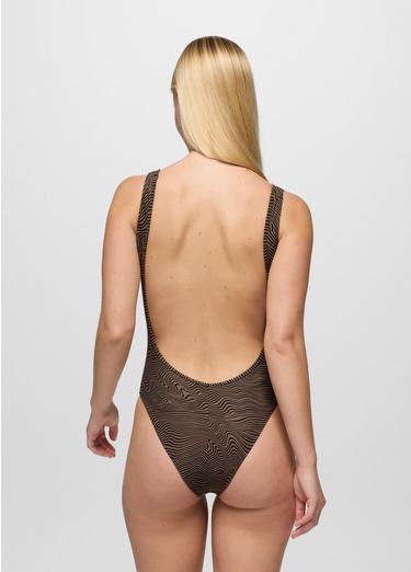 Lahari One Piece Swimsuit, Color: Black Wavee, image 3