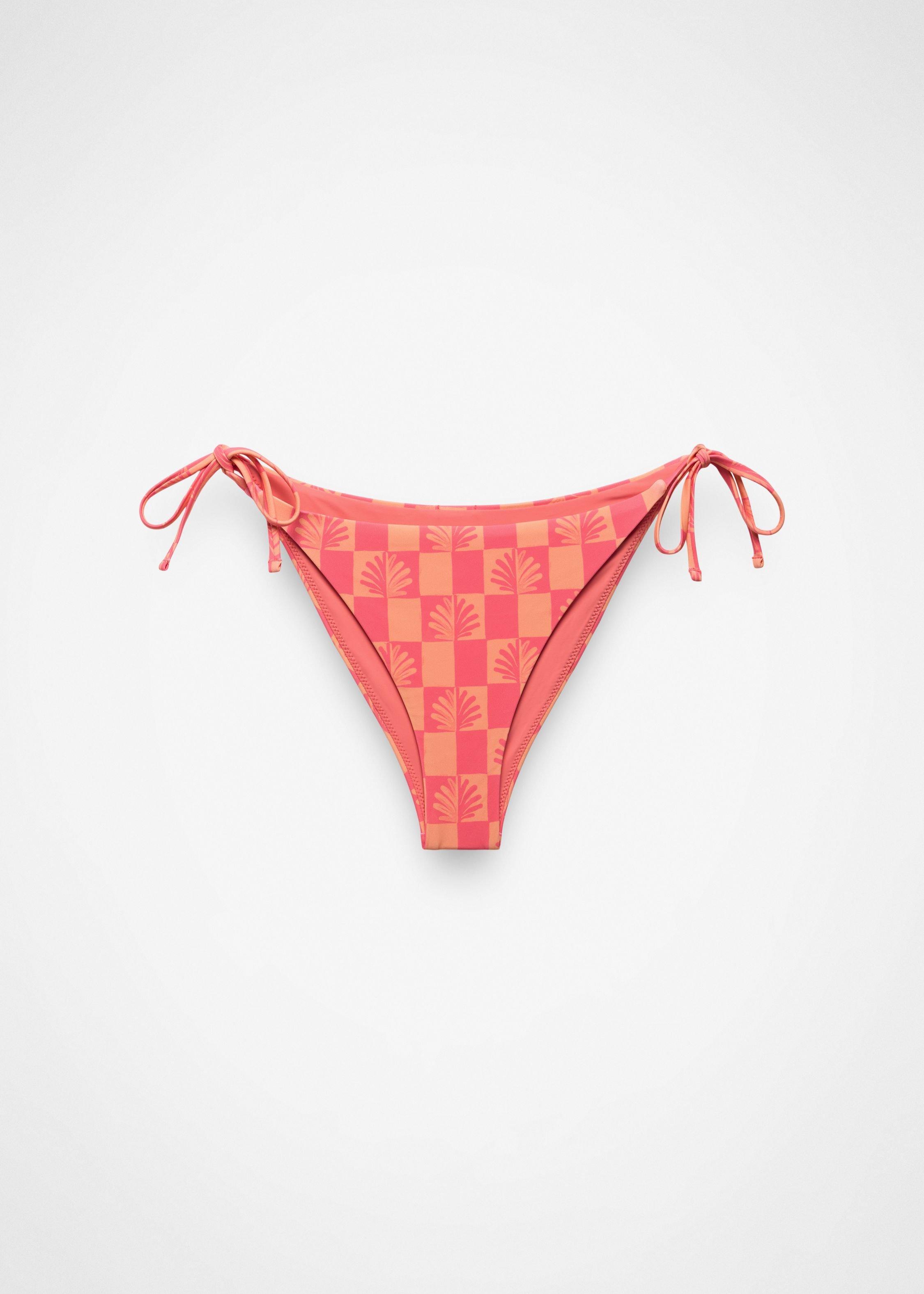 Womens prAna Hana Highway Swim Bottom - Guava Pop Checker