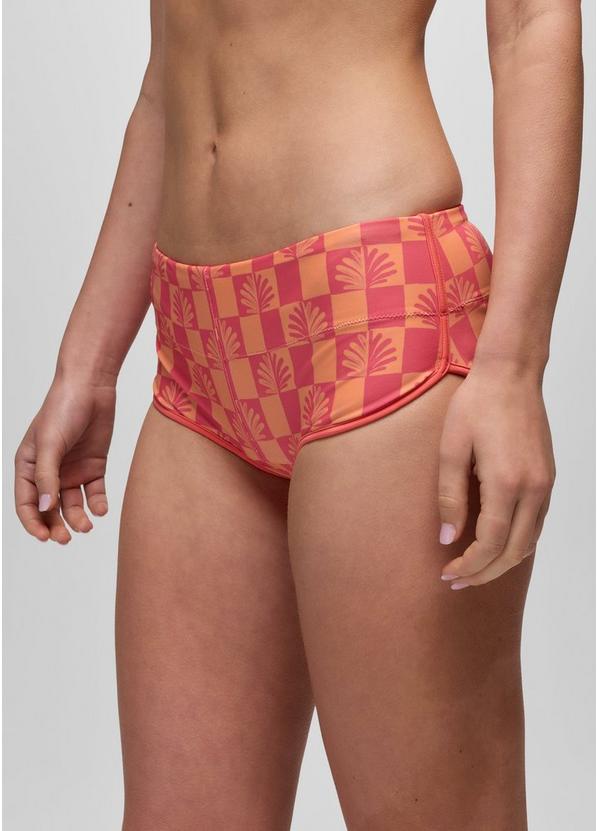 Tropic Kiss Hipster Swim Bottom, Color: Guava Pop Checker, image 2