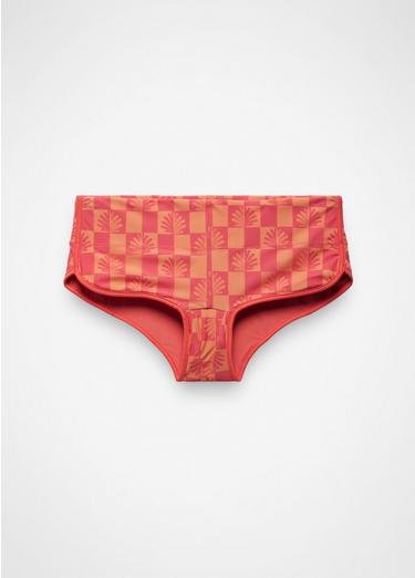 Tropic Kiss Hipster Swim Bottom, Color: Guava Pop Checker, image 5