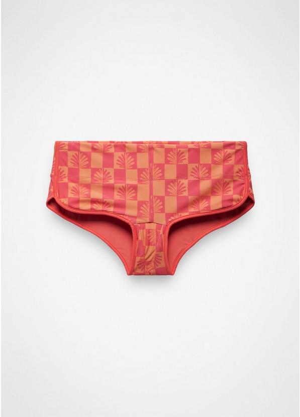 Tropic Kiss Hipster Swim Bottom, Color: Guava Pop Checker, image 1