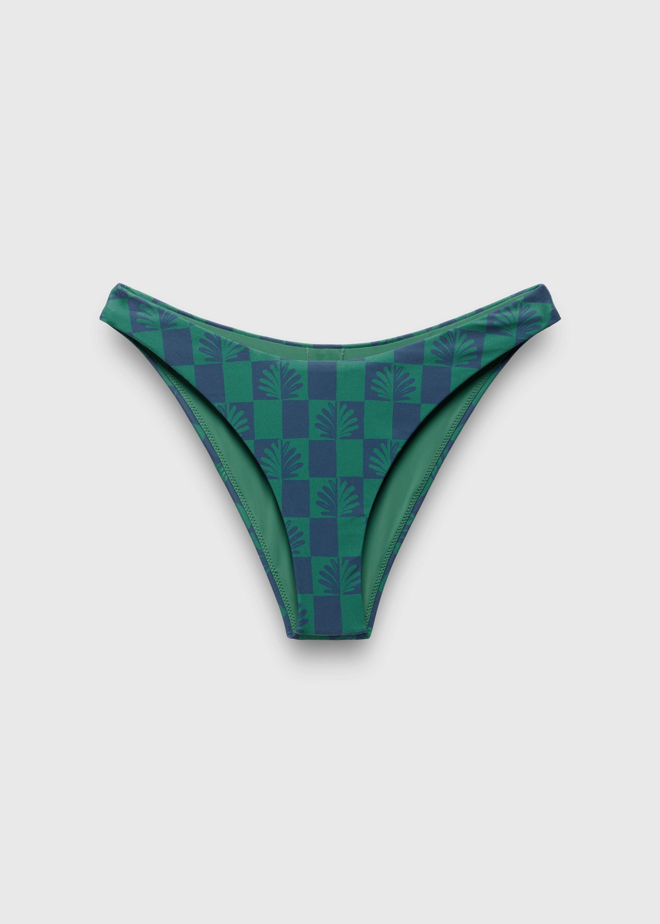 Womens prAna Lahari Classic Swim Bottom - Bluff Blue Checker