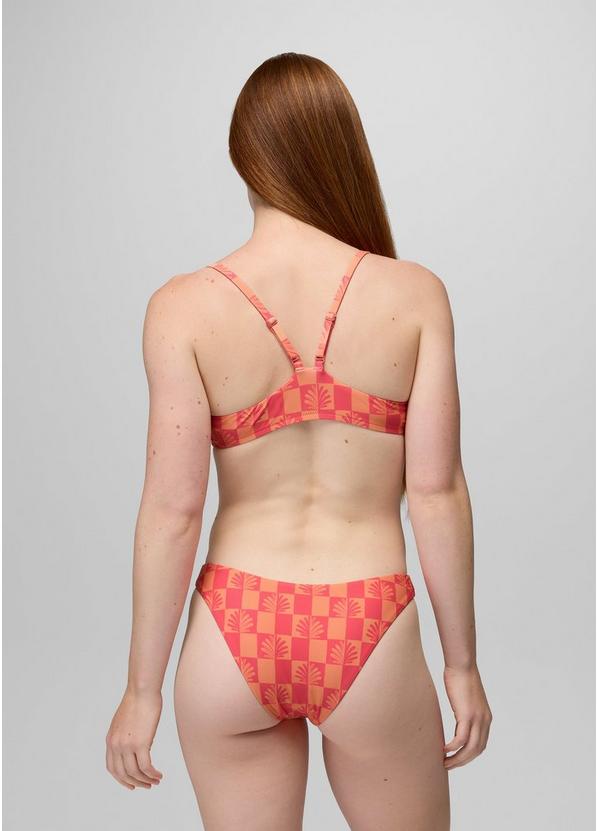 Lahari Classic Swim Bottom, Color: Guava Pop Checker, image 3