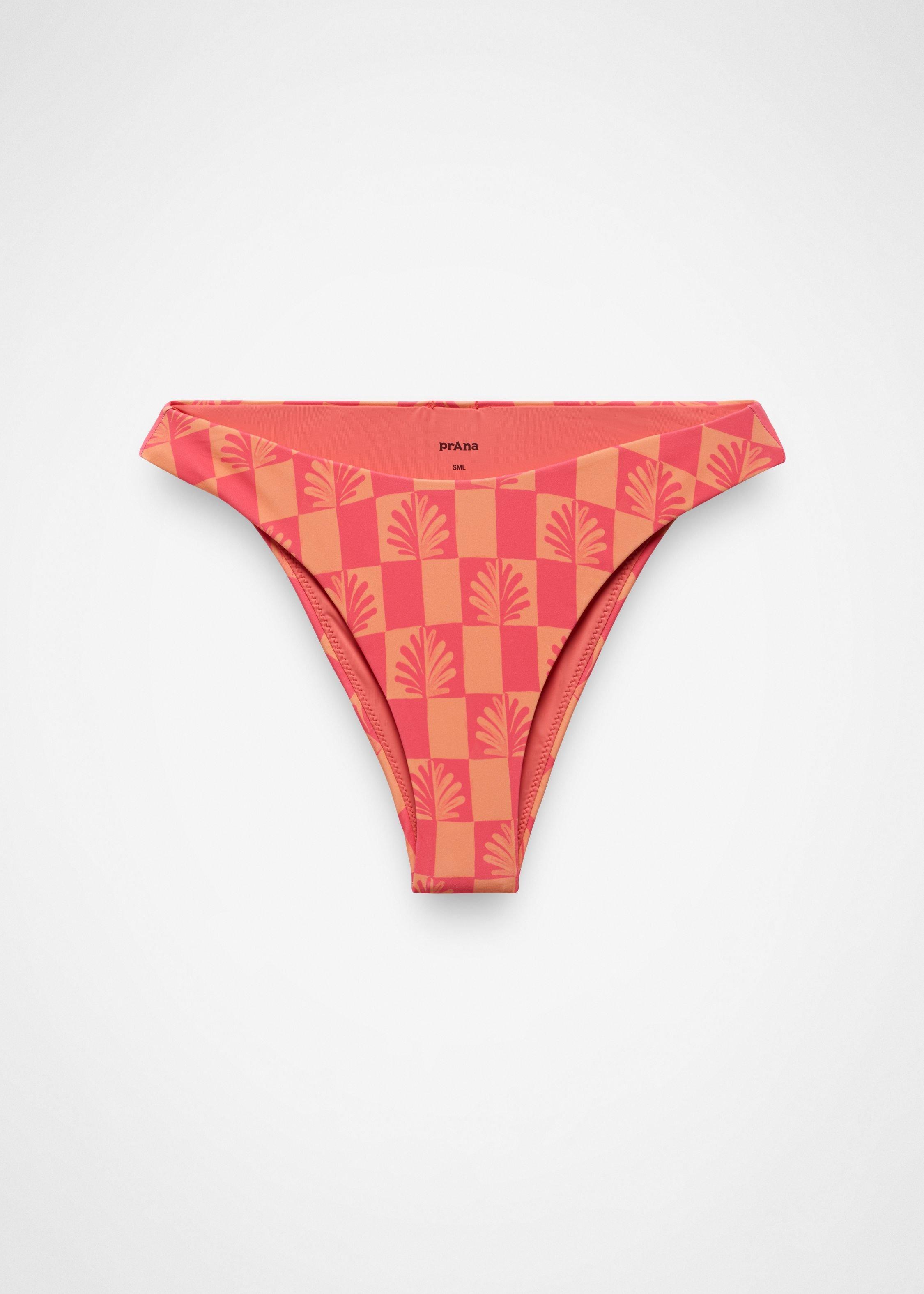 Womens prAna Lahari Classic Swim Bottom - Guava Pop Checker
