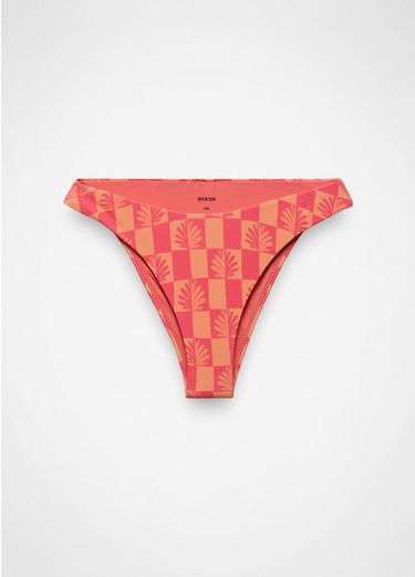 Lahari Classic Swim Bottom, Color: Guava Pop Checker, image 9
