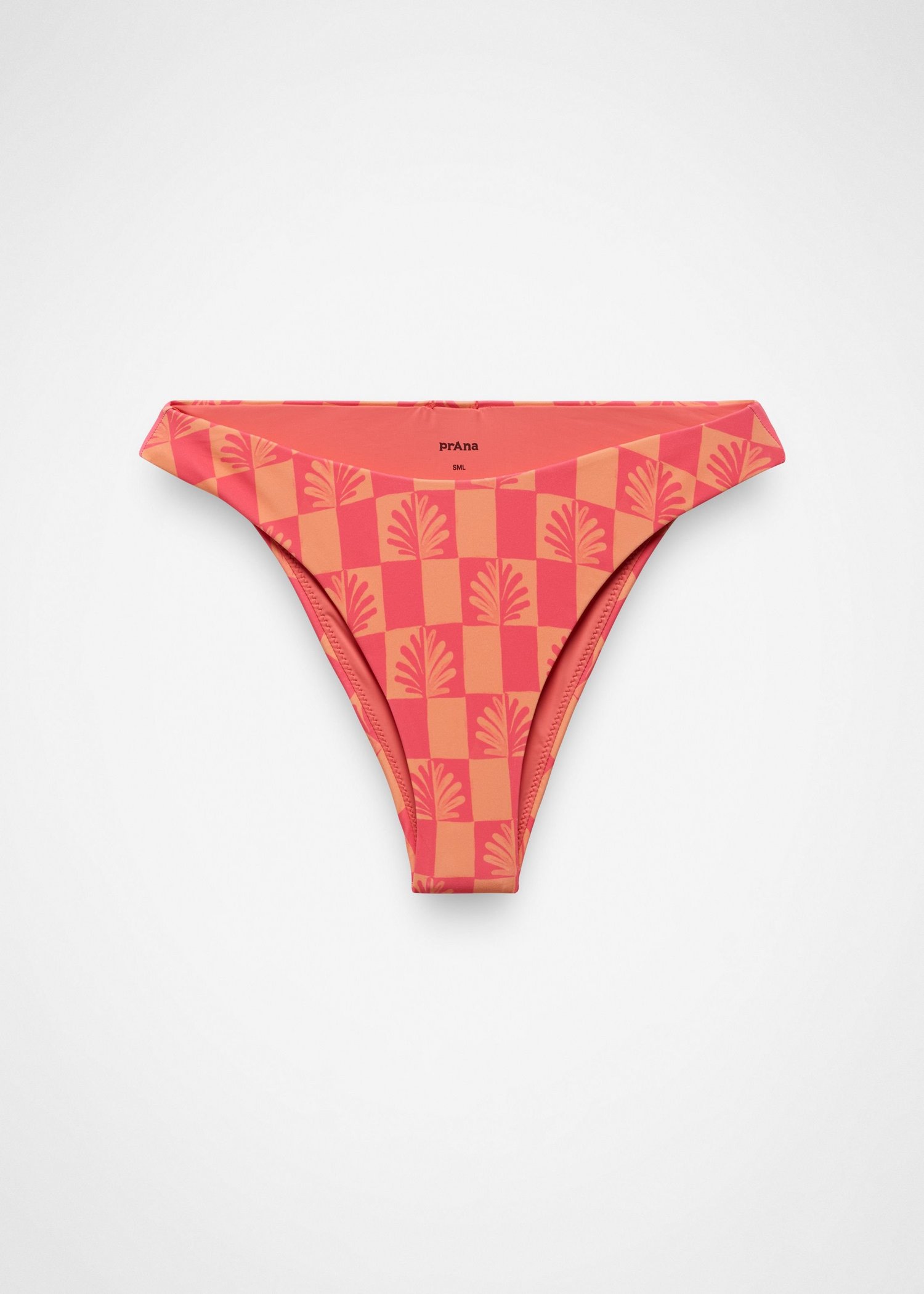 Womens prAna Lahari Classic Swim Bottom - Guava Pop Checker